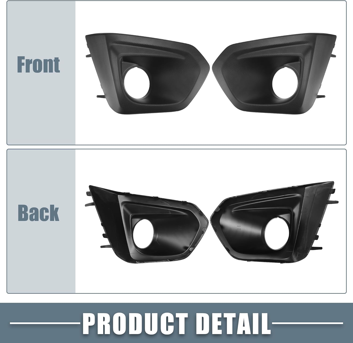 Left Right Side Fog Light Grille Cover Trim 57731FJ020 57731FJ030 for Subaru Impreza 2012 2013 2014 Black 1 Pair