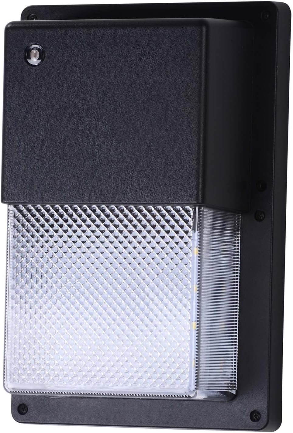 Simply Conserve 15-Watt Black Outdoor Integrated LED Mini Wall Pack in Cool White (2-Pack)