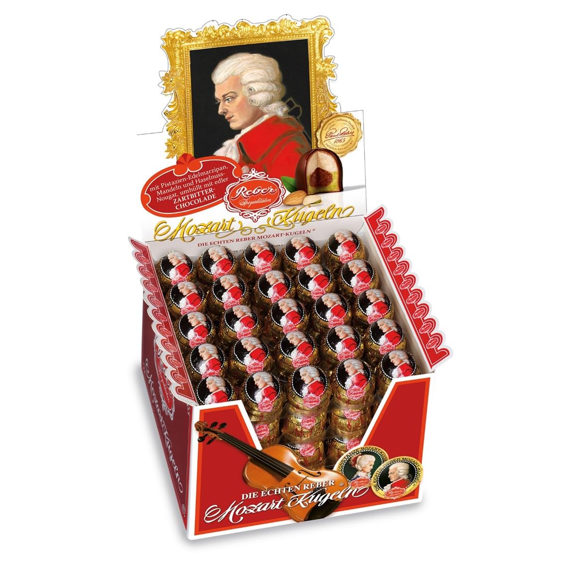 Reber Gemischte Kugeln, 15er Packung mit Mozart-, Constanze- und Trüffel-Spezialitäten, 1 x 300 g