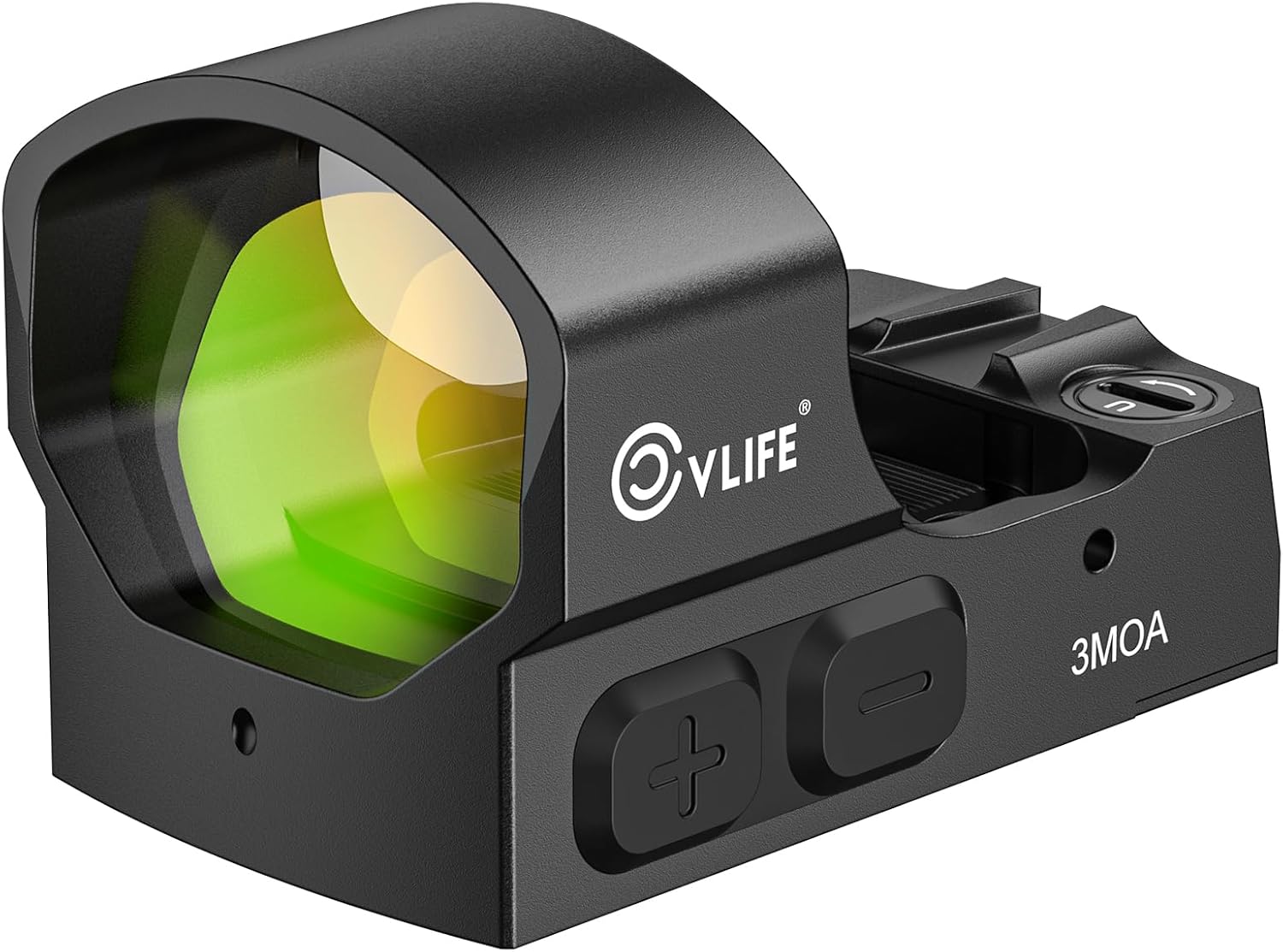 CVLIFE BearMight Auto-Brightness Red/Green Dot Sight for RMS RMSc, 3 MOA Dot Motion Awake Reflex Sight Optic Scope for Compact Pistol, 5000G Shockproof & Waterproof, Adapter for MOS/RMR/Picatinny