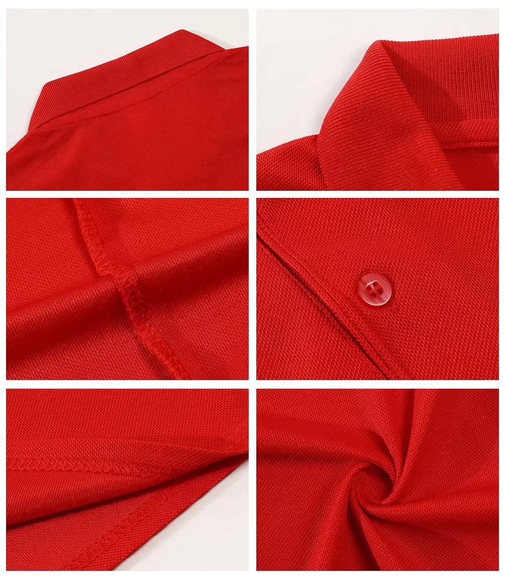 DongBao Polo de Golf Respirant pour Homme et Femme Chemises à Manches Courtes Légères pour l'été, Lot de 3 T-Shirts