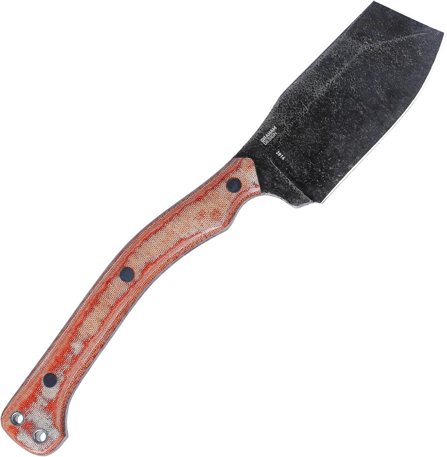 CRKT Razel Nax Fixed Blade Knife with Sheath: 1075 Carbon Steel Plain Edge Blade, Micarta Handle, 2014