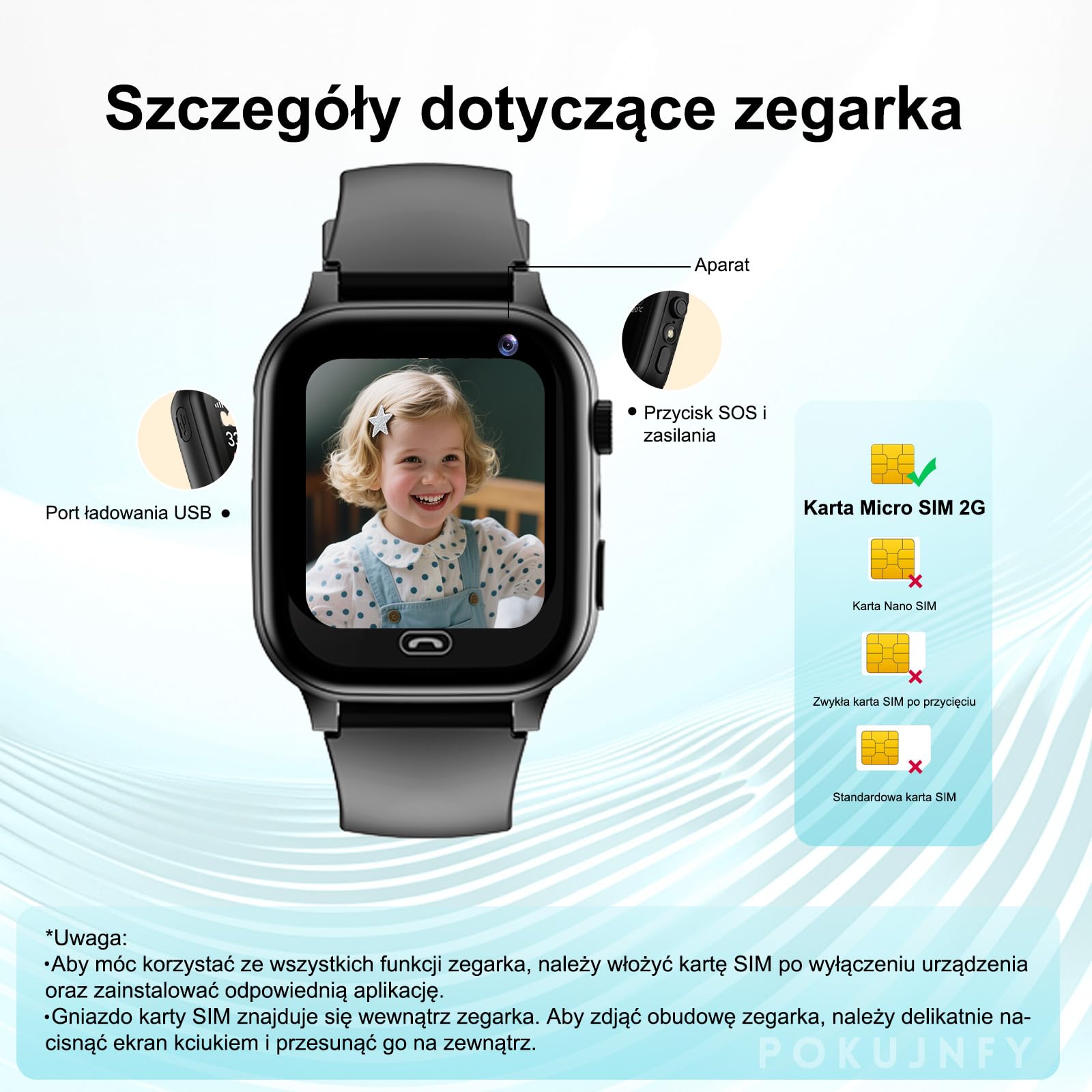 Smartwatch dla Dzieci z GPS SOS Kontakty Czat Rozmowy Telefoniczne | Tryb KlasowyGra Budzik Latarka IP68 Wodoodporny Cyfrowy Prezenty Smartwatch Dziecięcy Chłopcy Dziewczynki