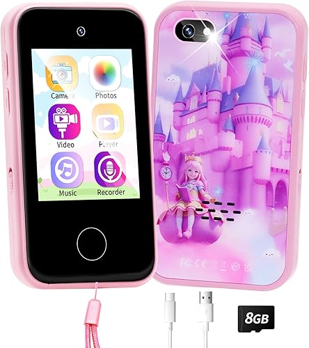 Miniatura 8 de Juguete de teléfono inteligente para niños de 3 a 8 años, regalo de cumpleaños de Navidad para niñas y niños de 4, 5, 6, 7, 9 años, teléfono celular