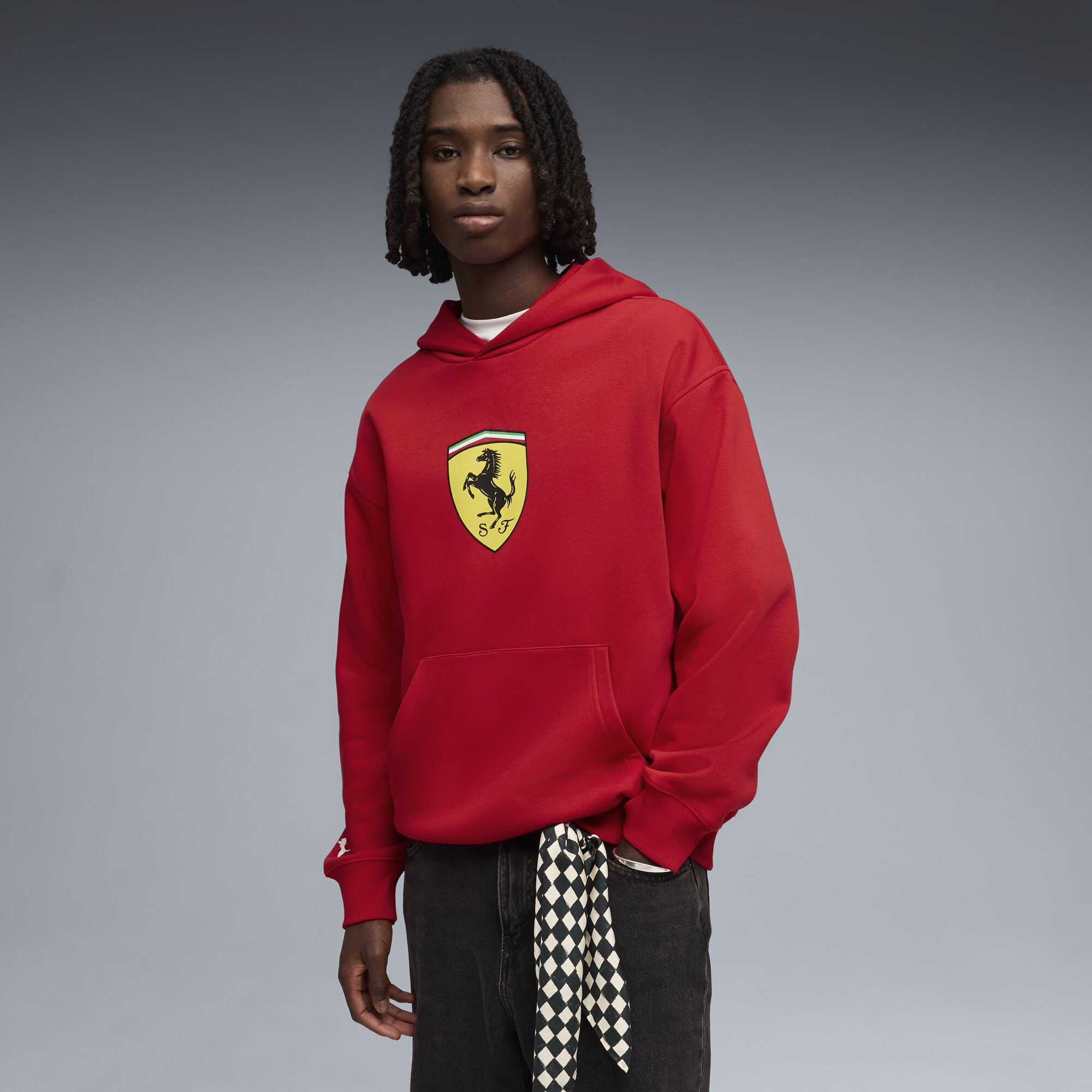 PUMA Ferrari Shield Hoodie Felpe con Cappuccio Uomo (Pacco da 1)