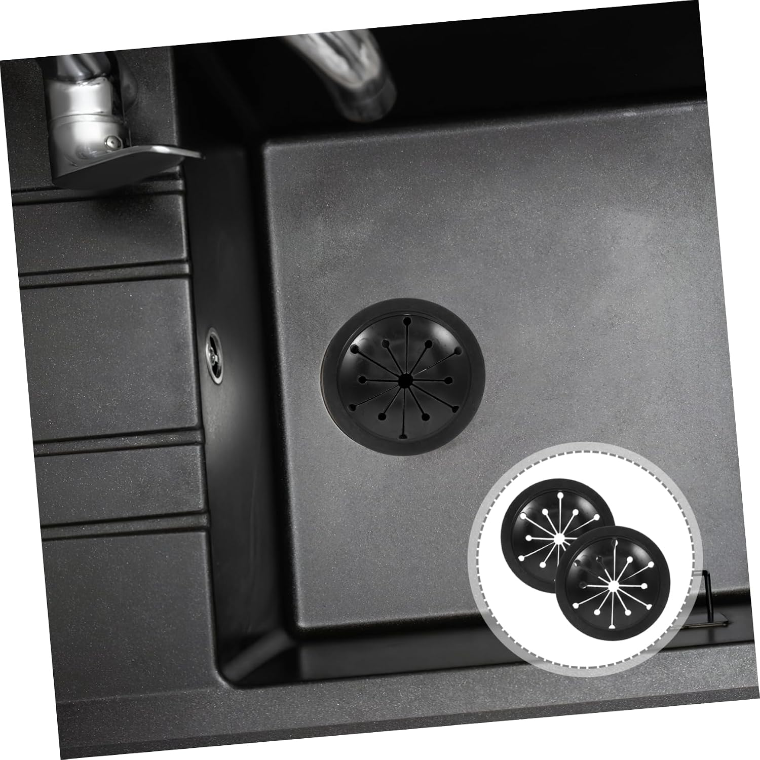 Garbage Disposal Waste Food Disposer Guard Replacement Part Black Sink Disposer