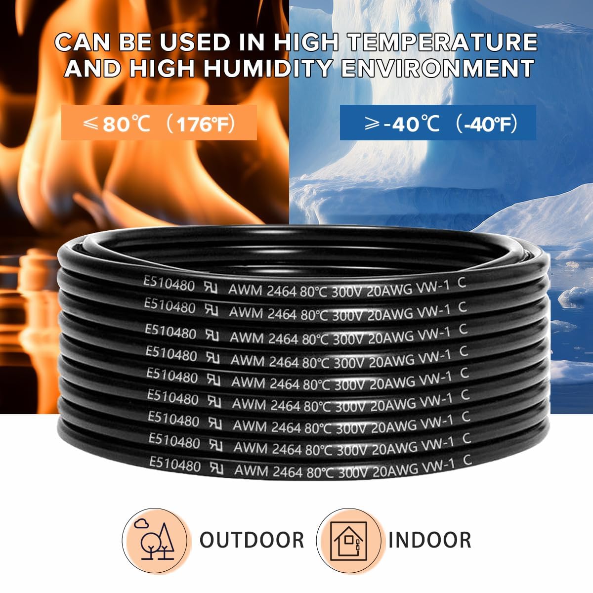 Cable eléctrico de 20 AWG, 4 x 0,5 mm², 4 núcleos, 12 V, 24 V, 100 pies/30 m, calibre 20, 4 conductores, cable trenzado de cobre estañado de PVC, cables dobles para iluminación LED, cable al aire