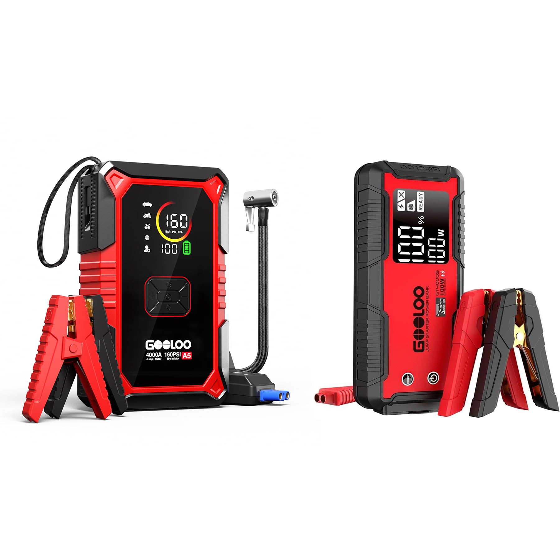GOOLOO A5 Jump Starter with Air Compressor GT4000S Jump Starter