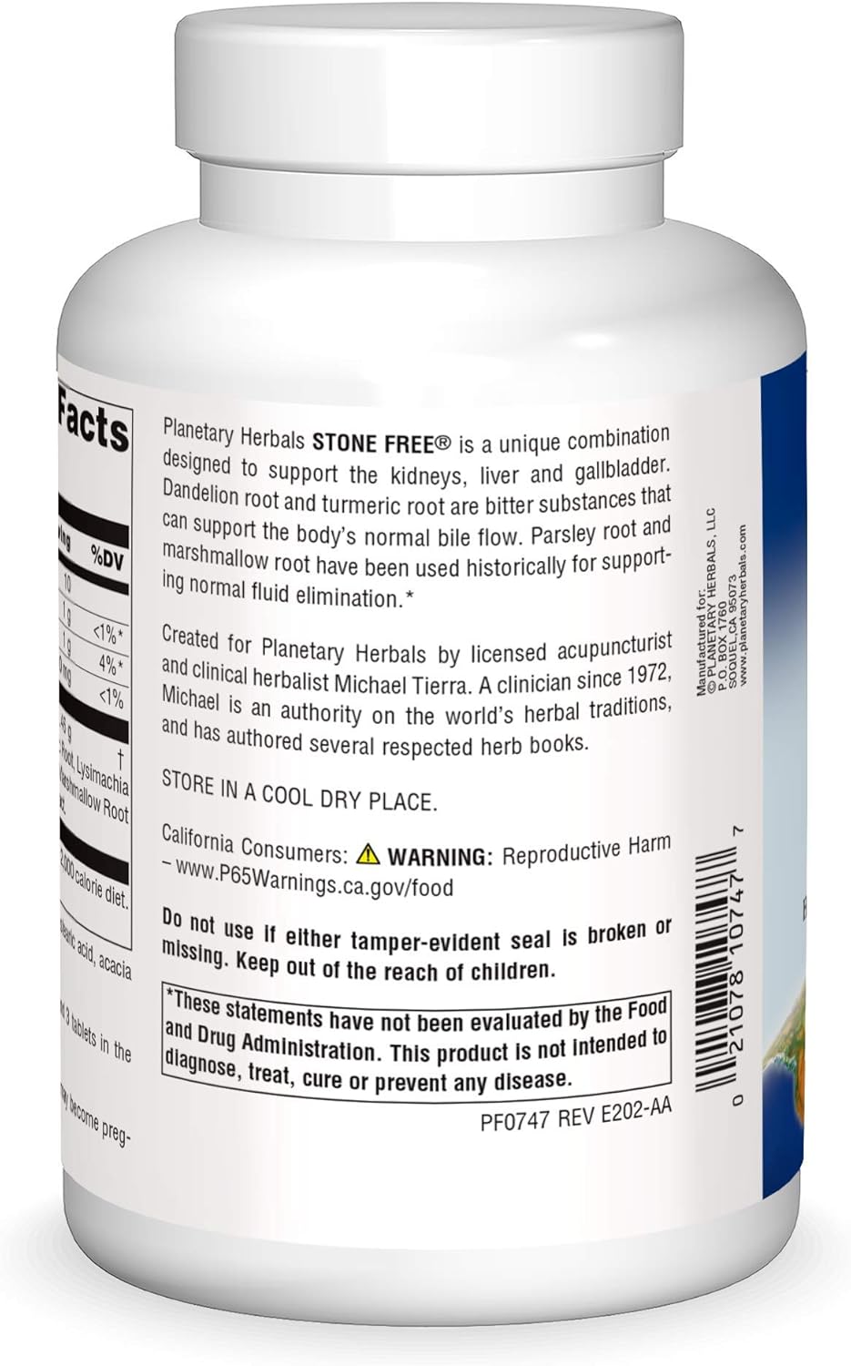 PLANETARY HERBALS Stone Free, Herbal Support for Kidney and Gallbladder, 270 Count