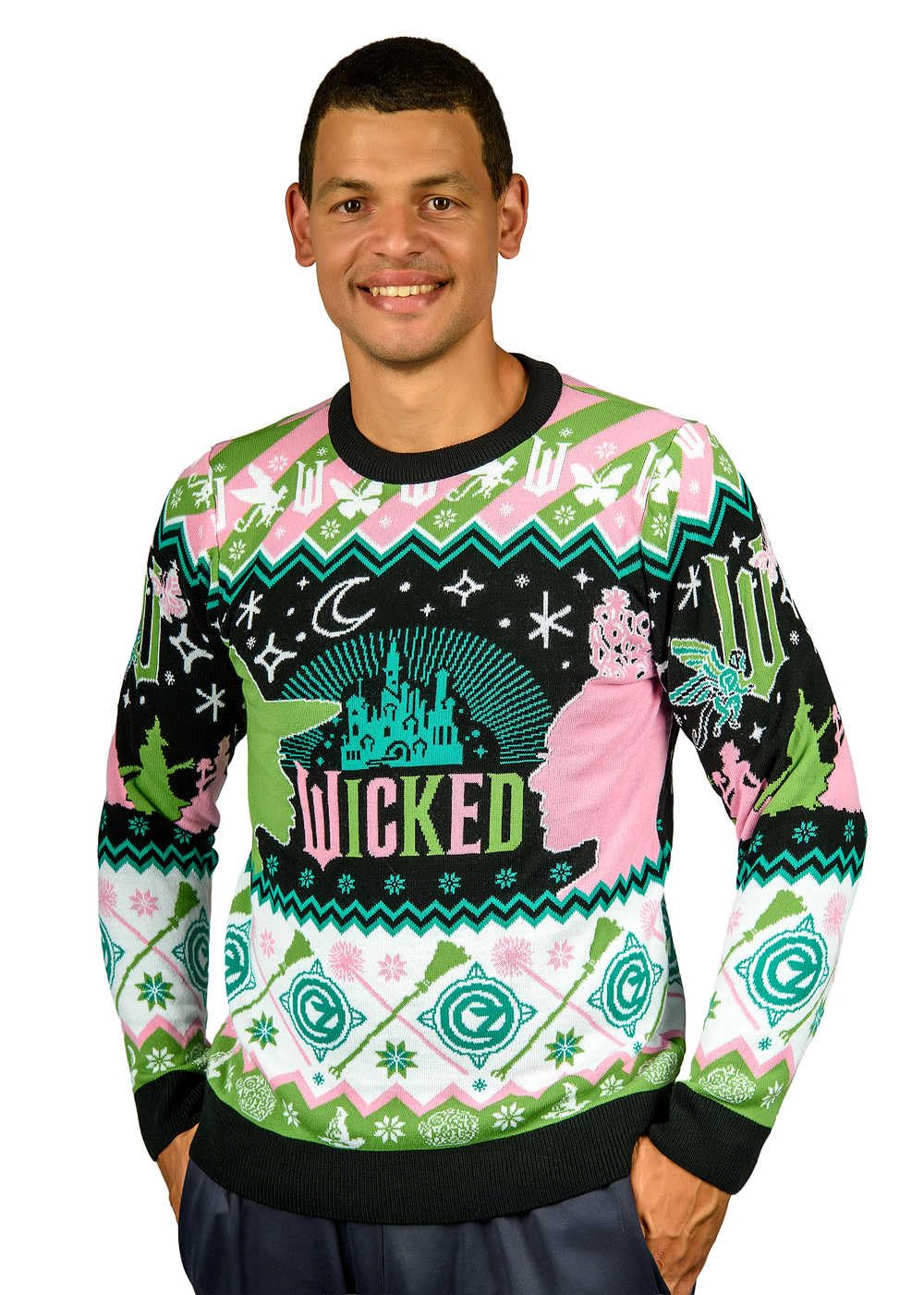 Wicked: Christmas Jumper (UK, Alpha, XL, Regular, Regular) Green