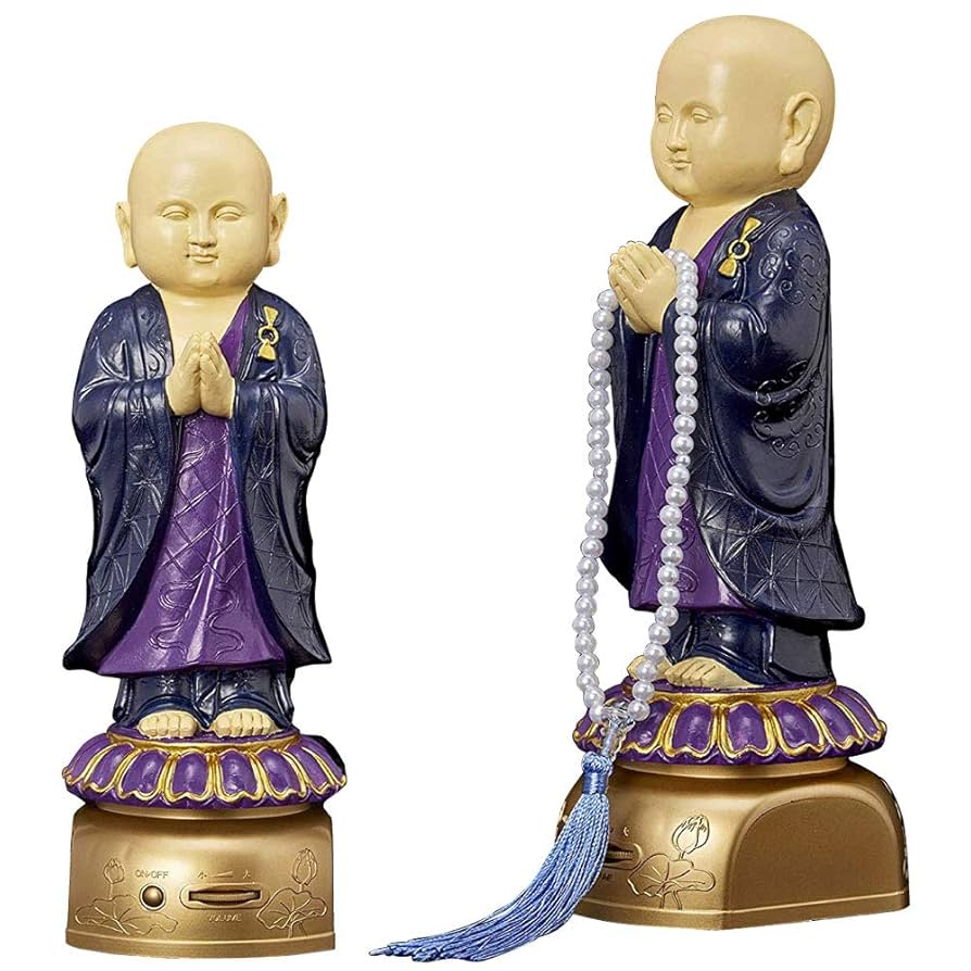 電動座敷からくり「般若心経小坊主」 Amazon｜我が家のお坊さん お経 読経音声人形 数珠掛け 浄土真宗