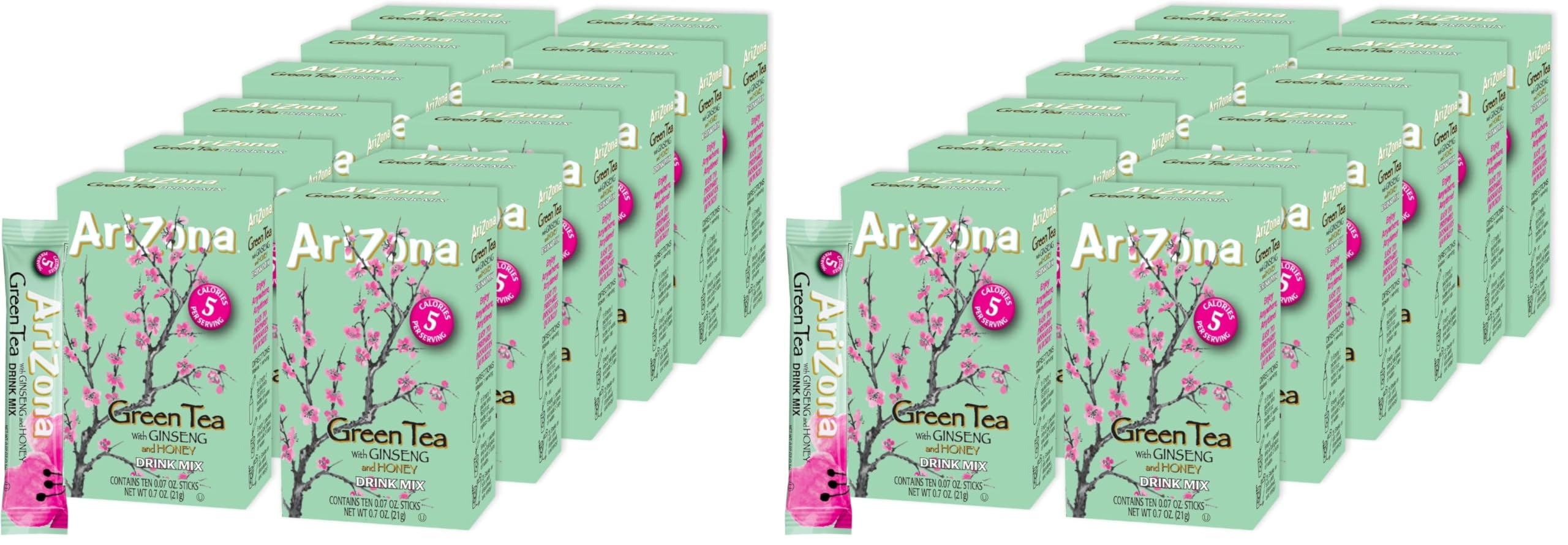 Amazon.com : AriZona Green Tea with Ginseng and Honey - On-the-Go