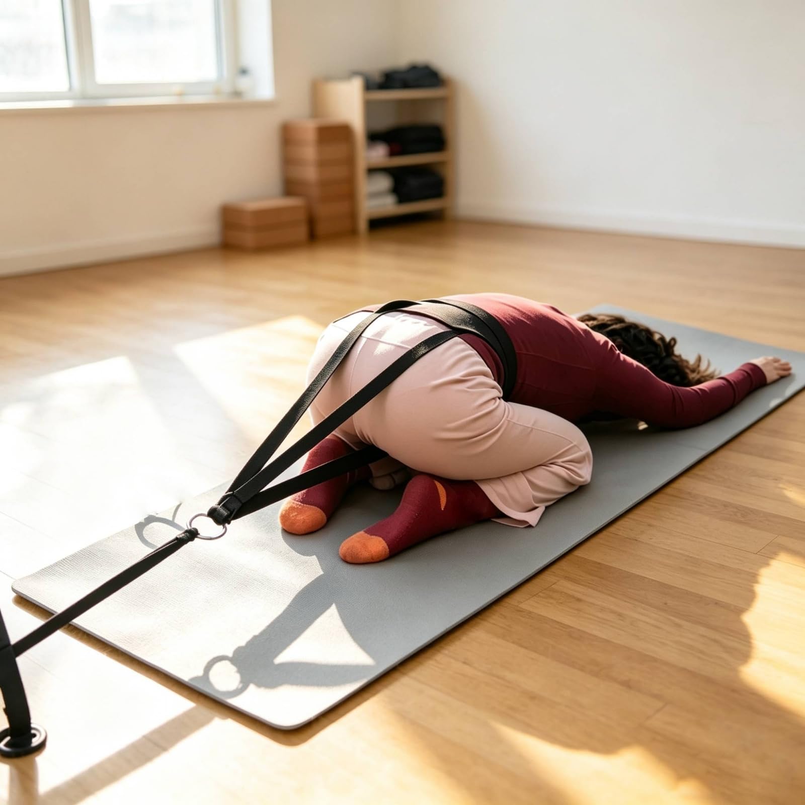 Cintura Pelvica Regolabile Fascia di Supporto Imbottita Attrezzatura Sportiva per Ginnastica Posturale, Stretching