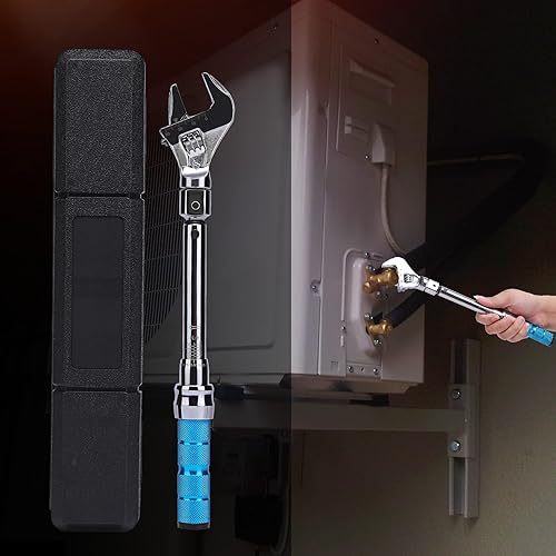 Miniatura 8 de COTOUXKER Llave dinamométrica ajustable, llave dinamométrica de extremo abierto de 5 a 30 Nm y 1.181 in con cabezal intercambiable y clic con