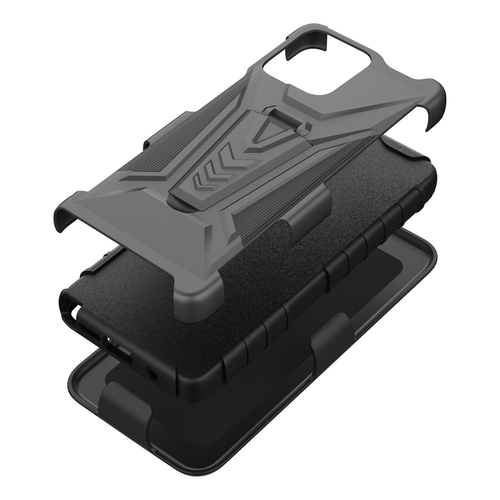 Eaglecell - for Motorola Moto G Stylus 5G (2023) XT2315 - Shockproof Phone Case w/Belt Clip Holster - VX Black