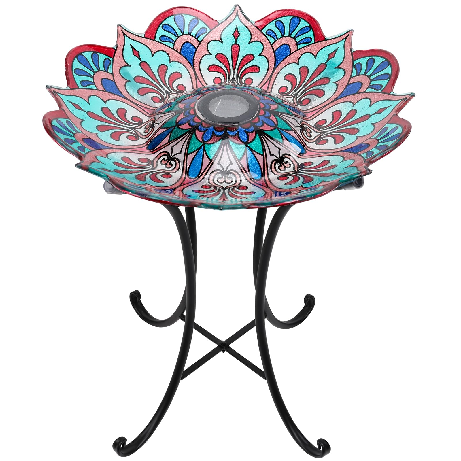 DREAM GARDEN Glass Solar Bird Bath
