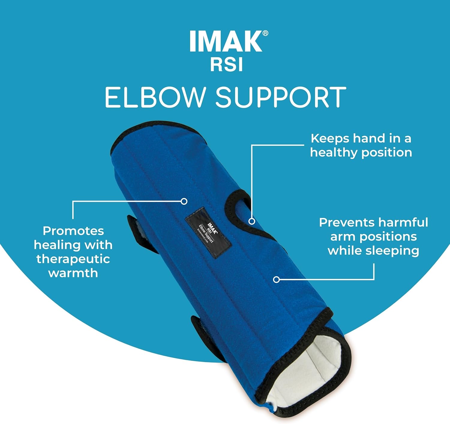 Brownmed IMAK RSI Elbow Support - Elbow Brace & Stabilizer - Nighttime Splint for Pain Relief
