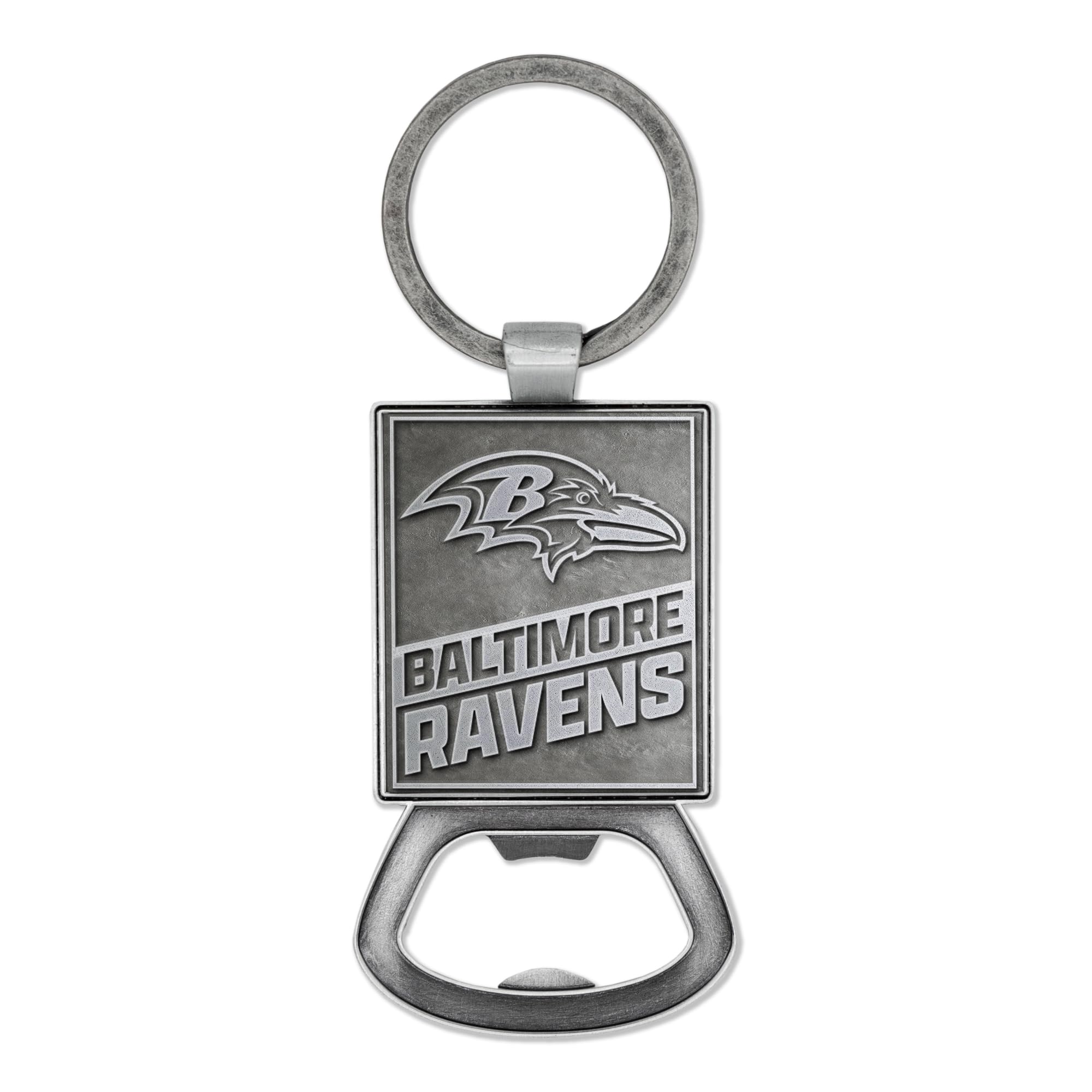 Rico Industries NFL Football Baltimore Ravens Pewter Style Bottle Opener Keychain