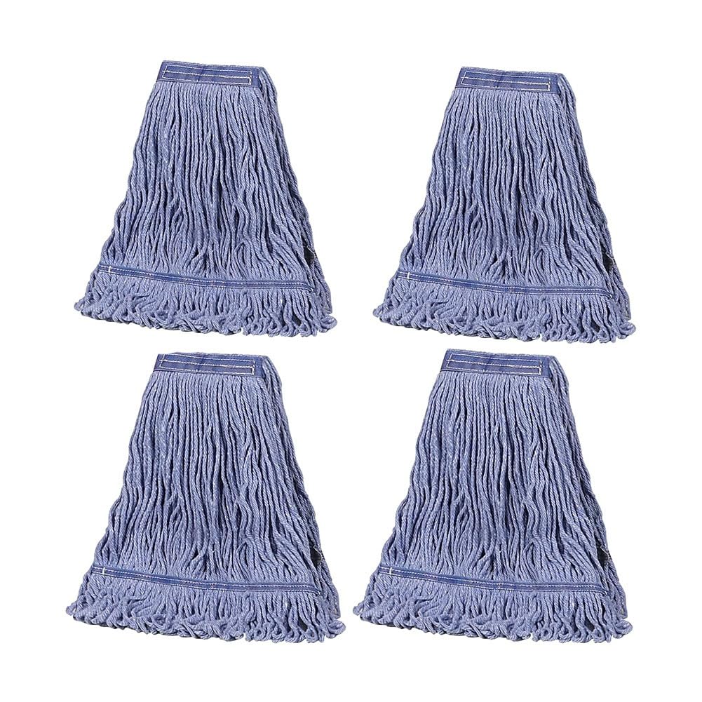 CTRLZS Replacement Heavy Duty Mop Heads 4-Pack Washable String Mop Head for Commercial Use in, for