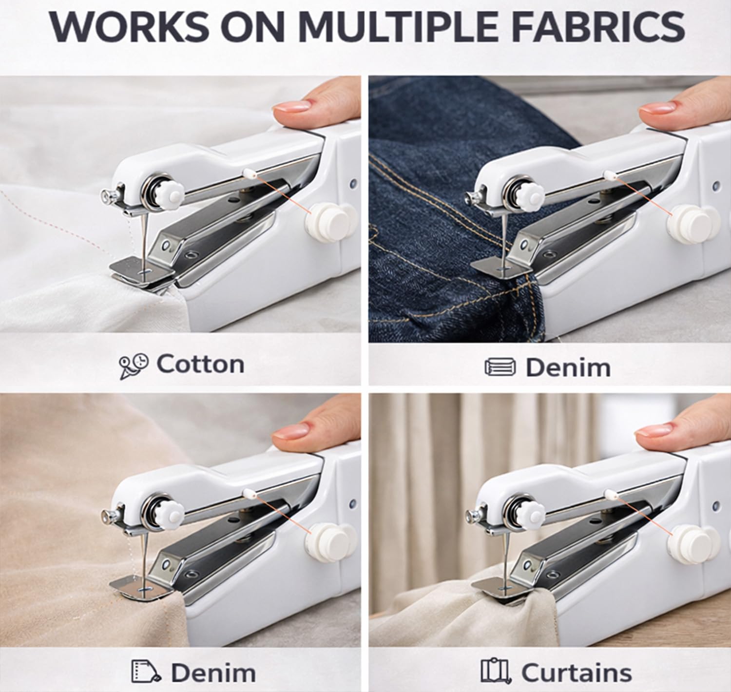 PANCA Handy Stitch Mini Sewing Machine | Portable Handheld Silai Machine for Quick Stitching & Clothes Repair | Lightweight Stapler Style Sewing Tool for Home & Travel Use 4