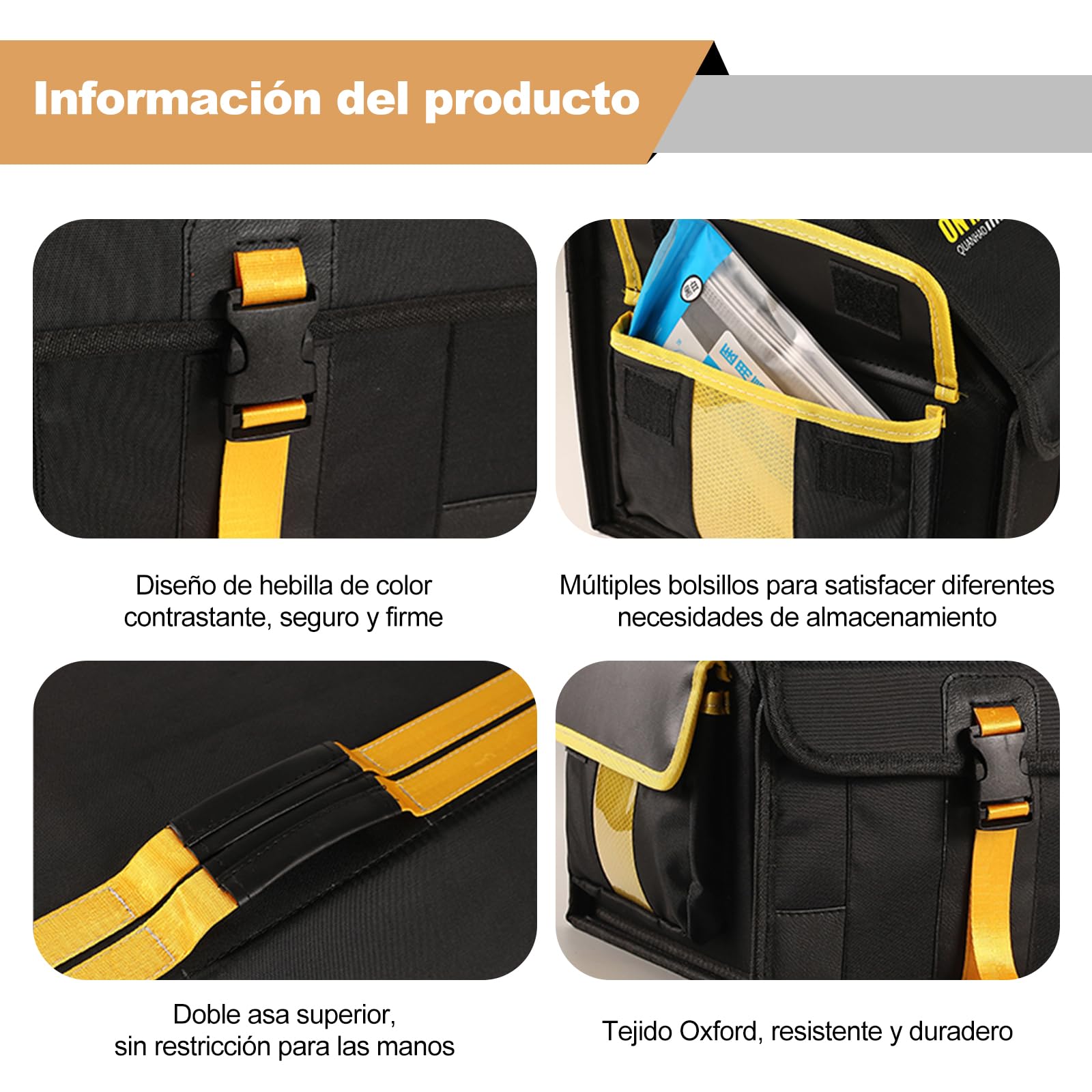 Ergocar Organizador de Maletero de Coche Plegable, Oxford 600D Impermeable Con Tapa, Tamaño Grande