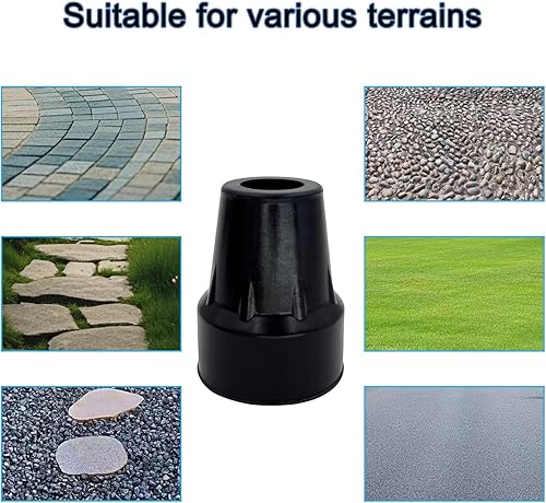 Miniatura 5 de Cane Tips for Stability, Self Standing Cane Base for Most 0.75" Walking Canes, Walking Sticks, Folding Canes, Non-Slip Replacement Quad Canes Tip,