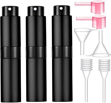3Pcs Perfume Atomizer Travel Bottle, 8ml/0.27oz Refillable Travel Size Cologne Refill Bottle Portable Cologne Sprayer Small Perfume Atomizer for Traveling and Outgoing