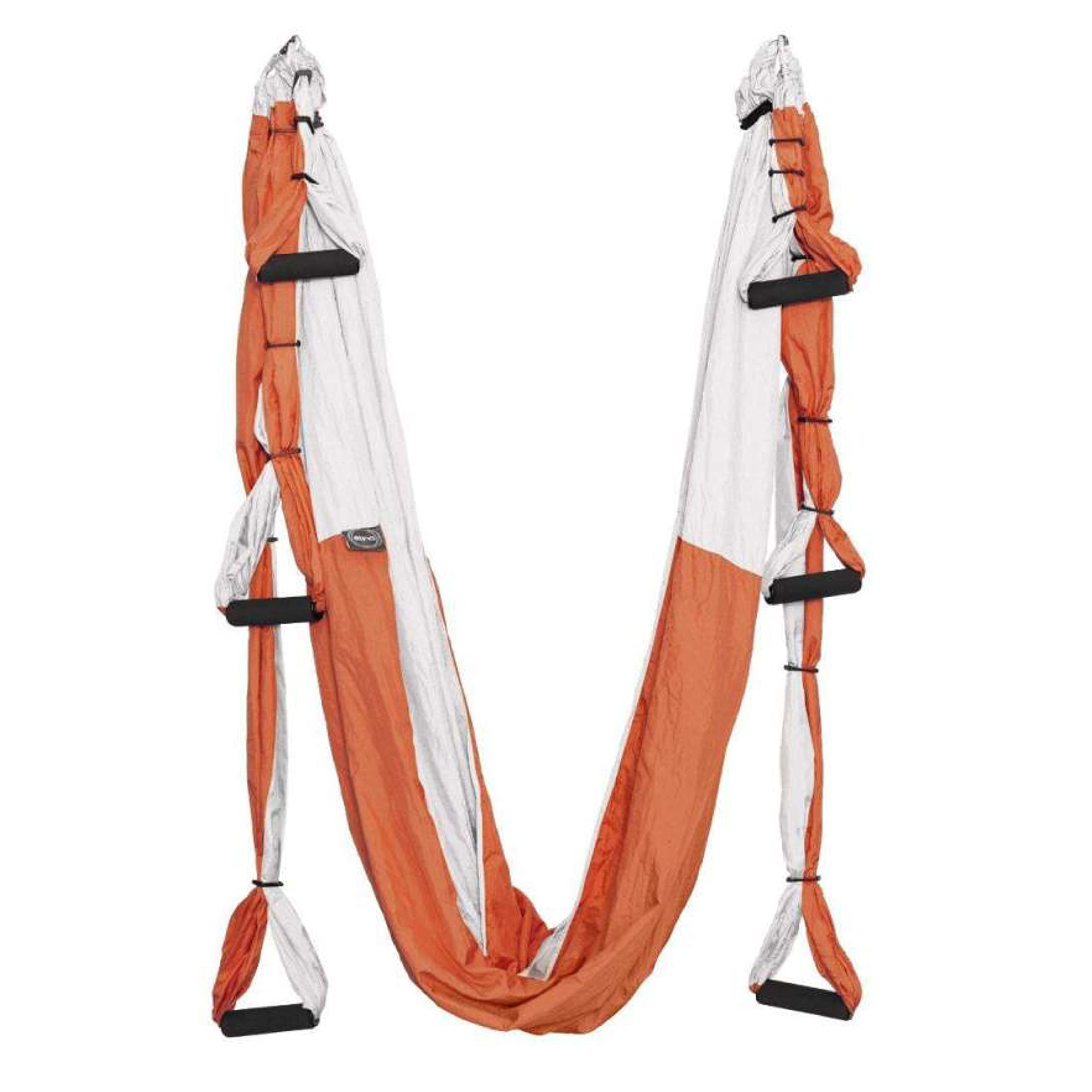 Yoga Hammock-Columpio de Yoga 250*145 cm - Naranja/Blanco