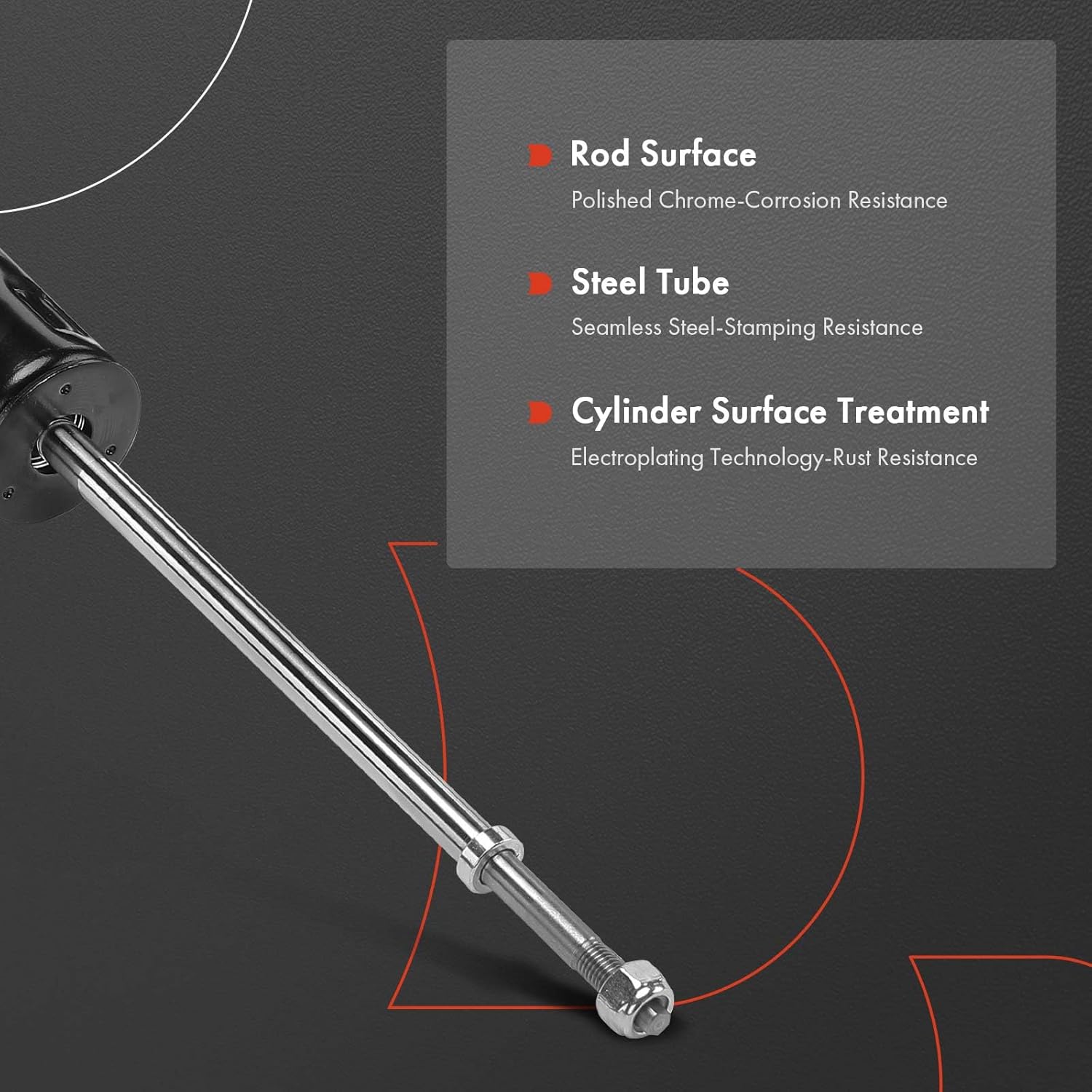 A-Premium Rear Shock Absorber Strut Compatible with Mazda MX-5 Miata 2016-2024 & Fiat 124 Spider 2017-2020, 2-PC Set