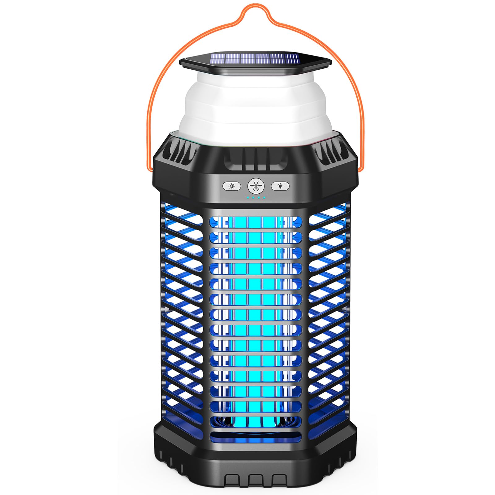 Photo 1 of [UNTESTED] GTERT Solar Bug Zapper Outdoor – Ultra-Strong Fly & Mosquito Zapper, Solar-Powered Rechargeable Bug Zapper, Portable Cordless Insect Zapper, Foldable Adjustable Outdoor Light, IP66 Waterproof (Black)