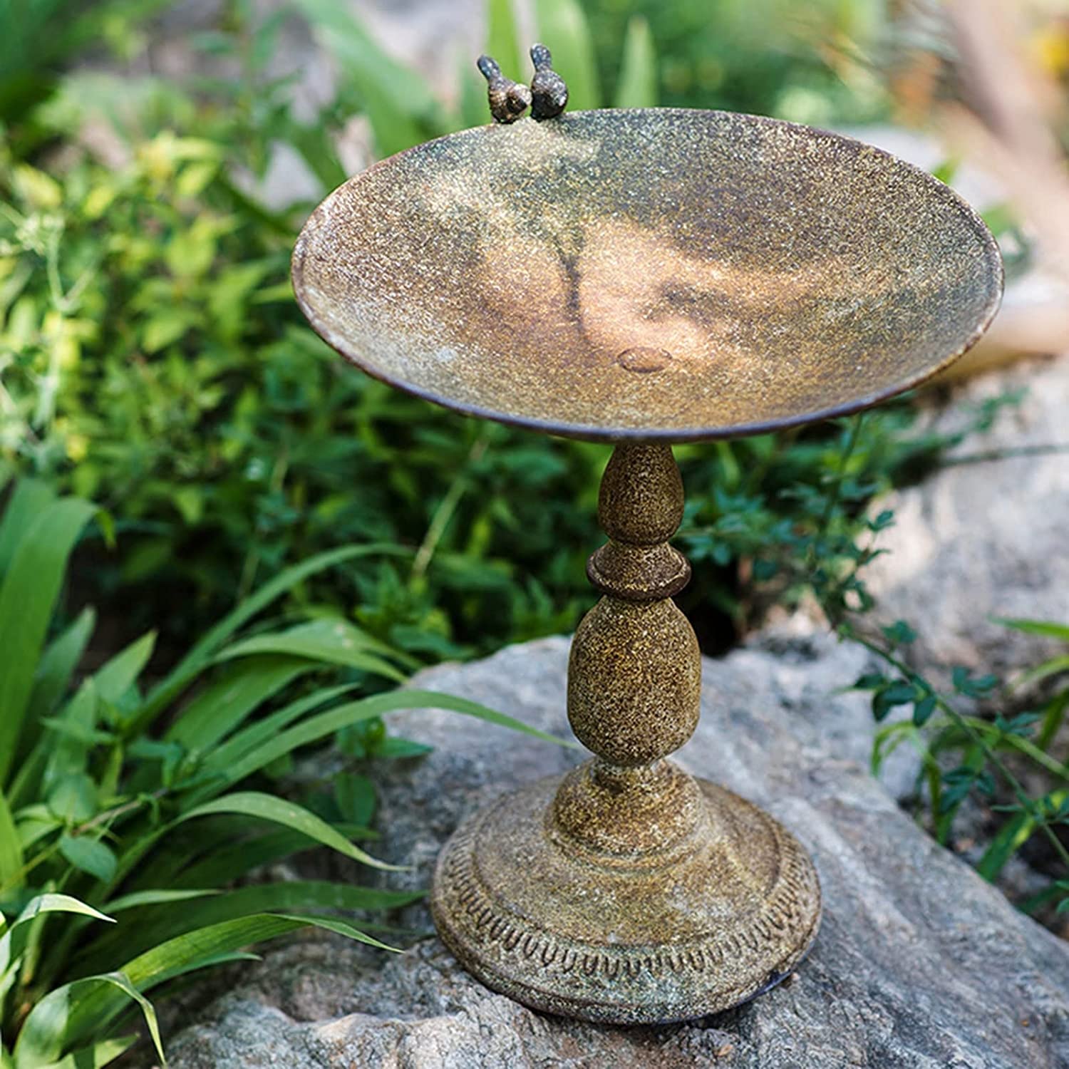 Ciotola per Cibo Vintage per Uccelli da Giardino, posacenere, Arredamento per la Fattoria, mangiatoie per Uccelli da Giardino in ghisa, Semi di Uccelli Selvatici per mangiatoie Esterne.