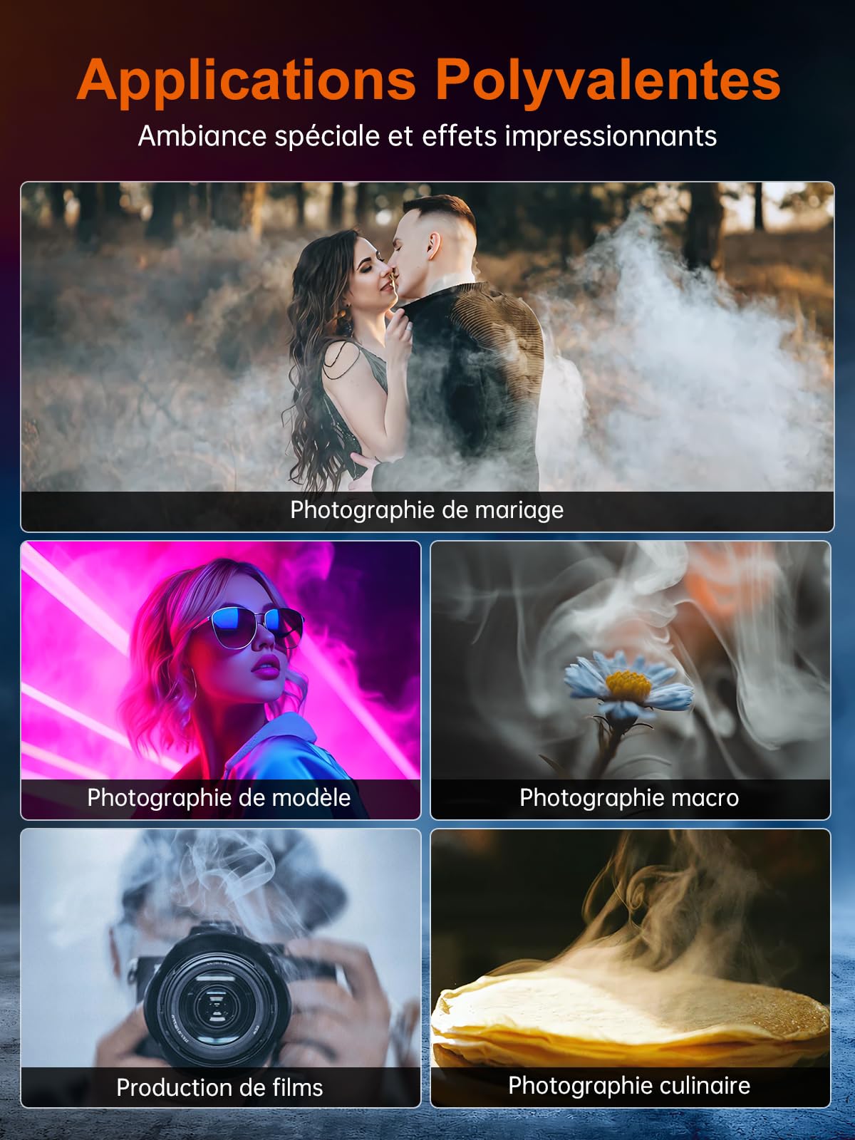 Rollei Smoke Master Pro - Effets de Brouillard Professionnels pour des Photos et des vidéos époustouflantes, télécommande sans Fil, Polyvalent, pour événements, fêtes, Effets de scène,