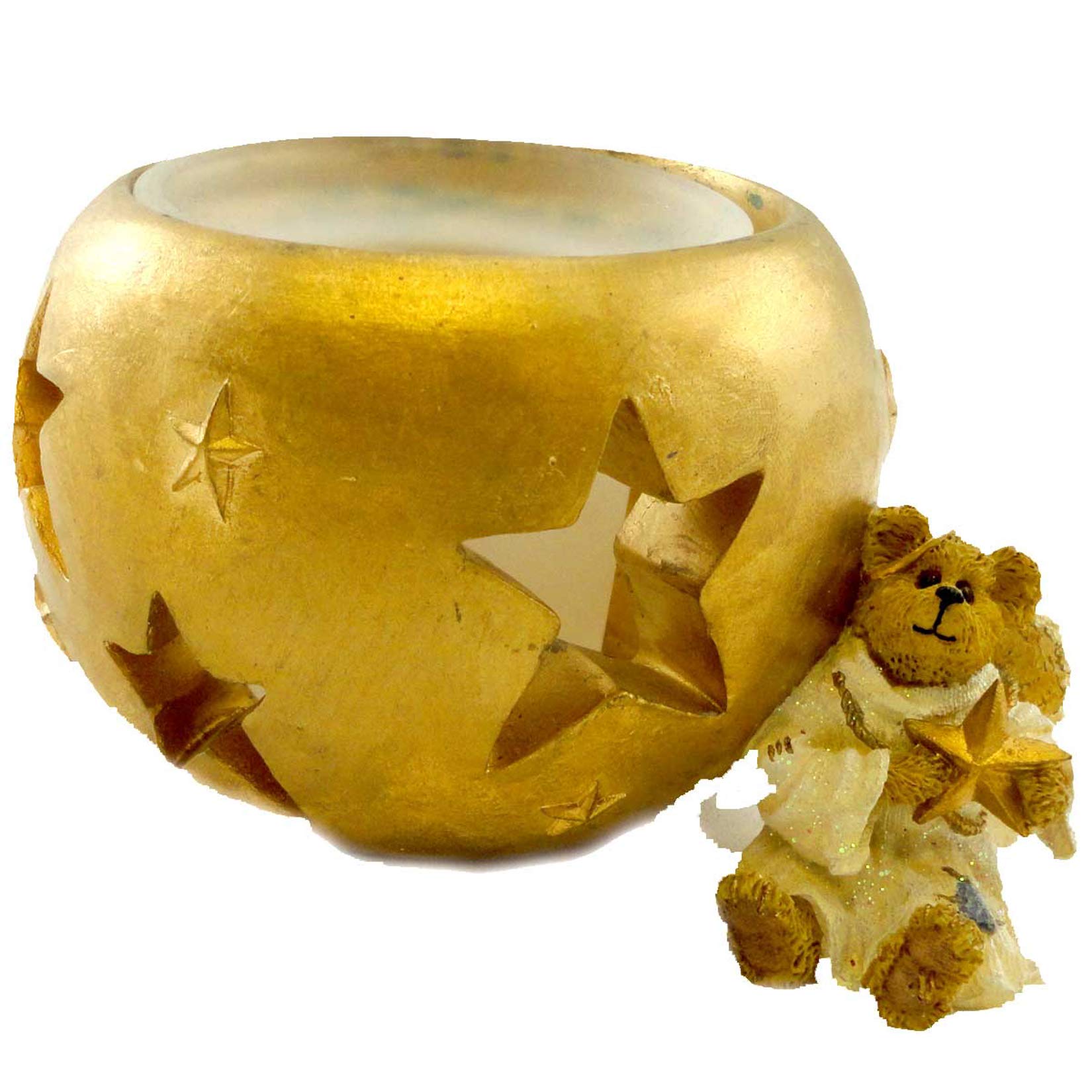 Boyds Bears Resin Starla ANGELBEARY Wish Upon A 27733 Christmas Bearstone Angel 1E