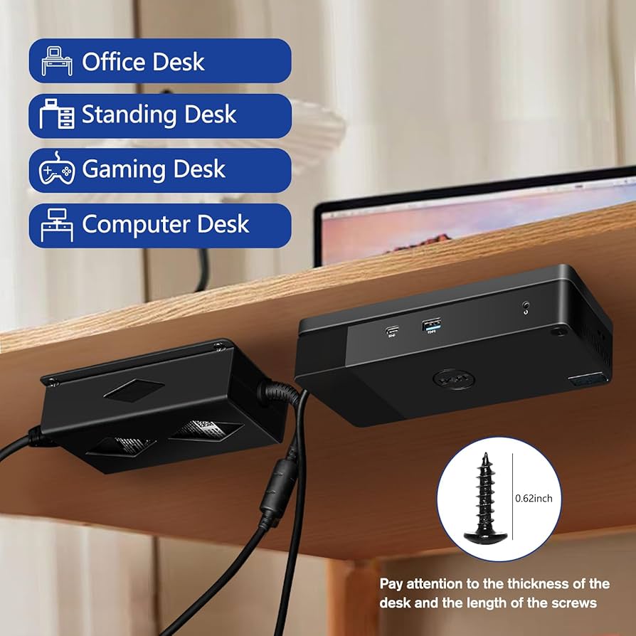 Amazon.com: Under Desk Mount for Dell WD19 / WD19S / WD19TBS