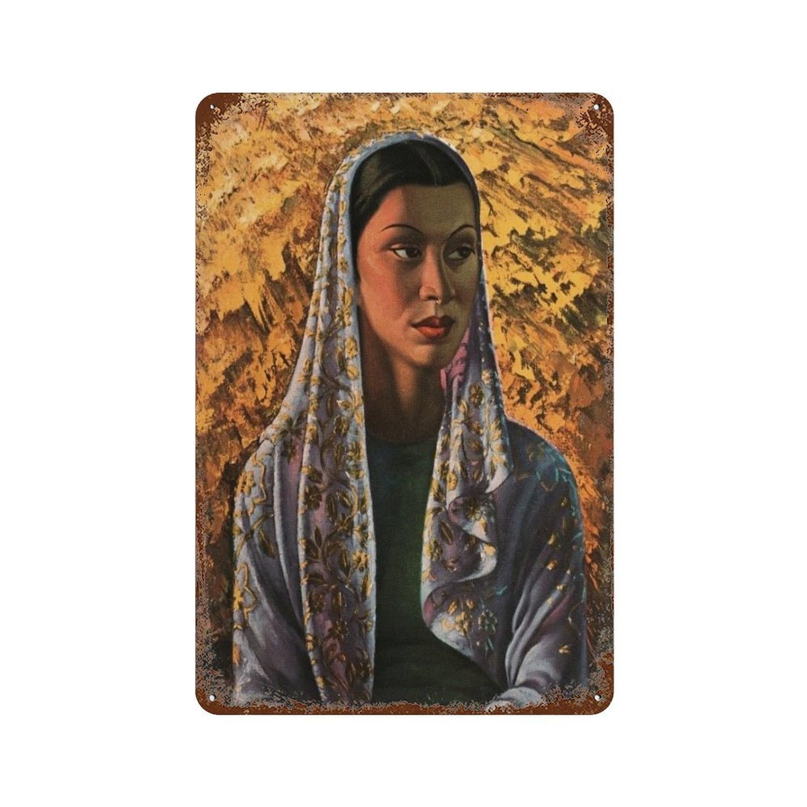 xiaoxiaoshen Artist Vladimir Tretchikoff Oriental (4) Wall Decor Art Metal Tin Poster Modern Home Decor Art Home Bar Shop Decorations Vintage Sign 30x20cm