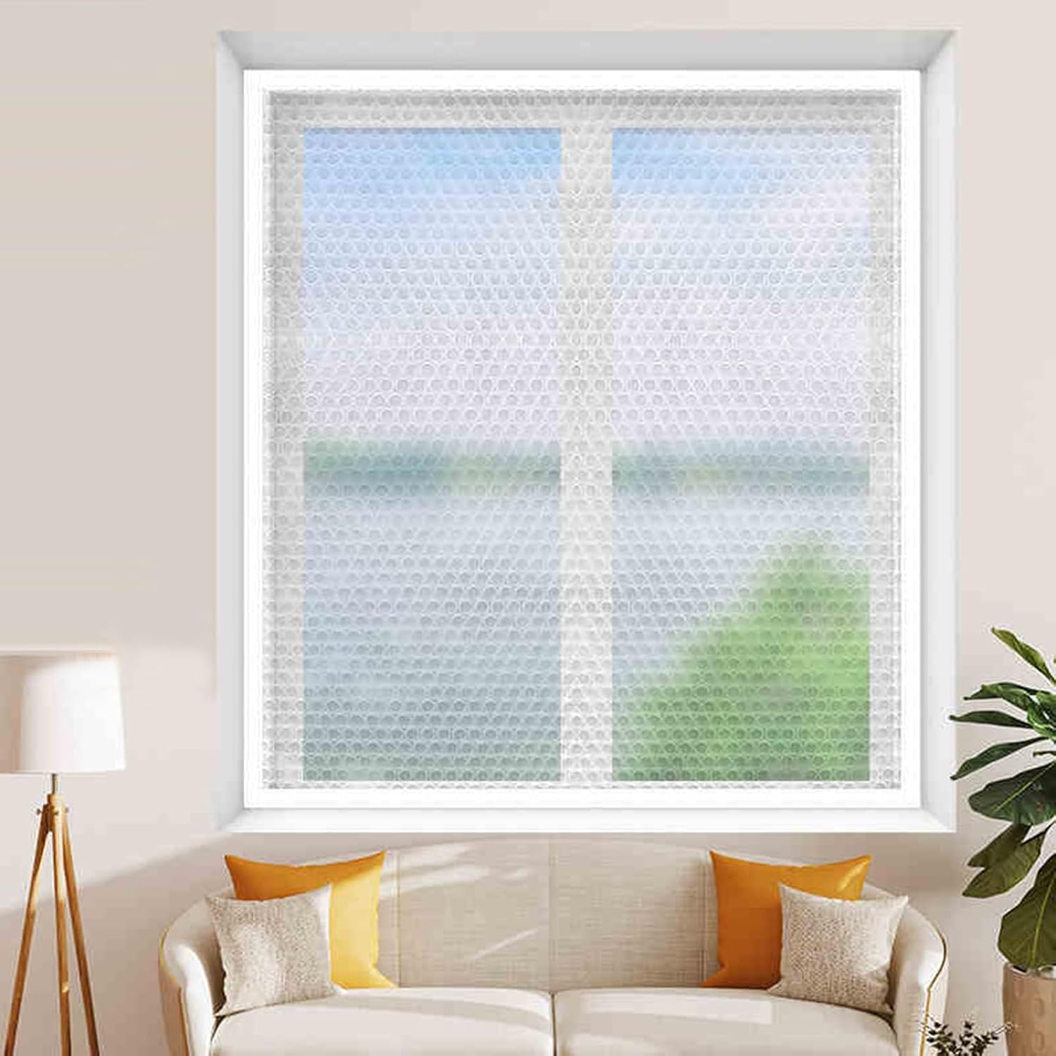 Window Thermal Cover Insulating Curtains for Winter,4mm EVA Window Insulation Kit,Reusable,Warm Cold Weatherproofing Window Plastic,Easy Installation,Custom (118in x 118in)