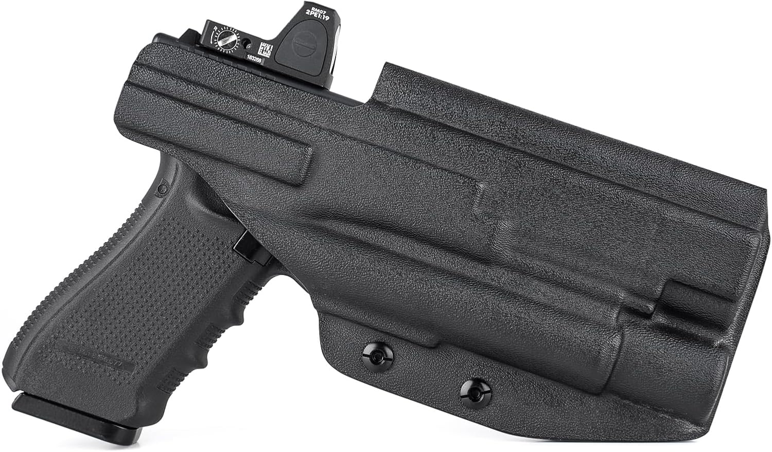 G19/ G17/ G34 Holster with Laser/Light, IWB Holster for Glock 19 17 19X 22 23 31 32 34 35 44 45 47 with Olight Baldr Pro R Flashlight - Red Dot Optic Cut - Appendix Carry Holster for Concealed Carry