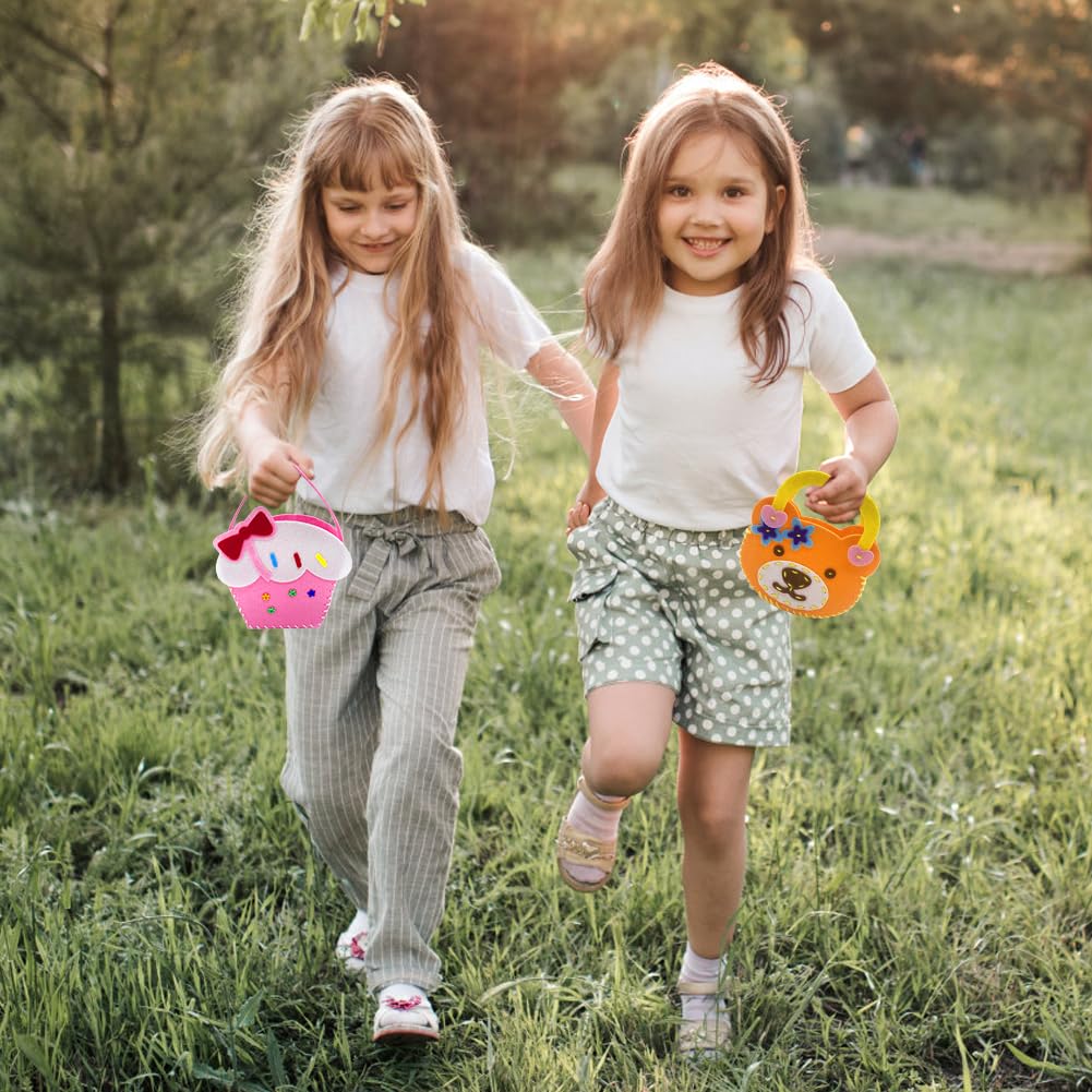 AffeGifts DIY zestaw do szycia filcowego dla dzieci, 4 sztuki torby edukacyjne