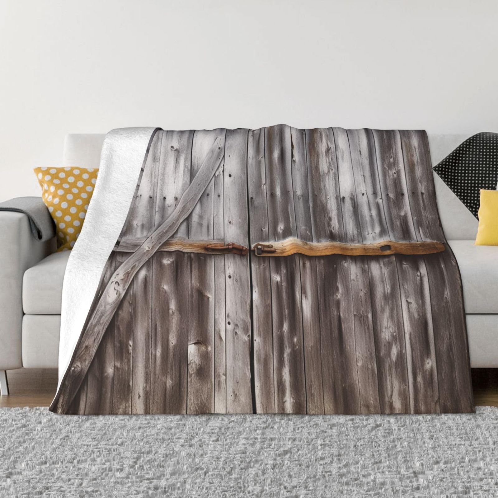 Couverture polaire pour lit résolvant le problème des soirées fraîches avec style rustique