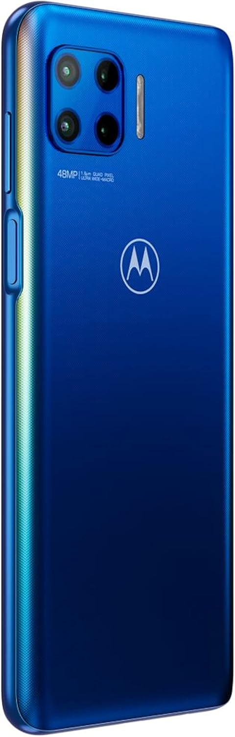 Rear view of the Motorola moto g5G plus showing the quad camera module.