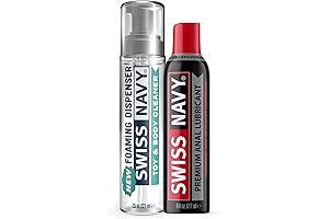 Toy & Body Foaming Cleaner 7oz and Premium Silicone-Based Intimate Lubricant 6oz