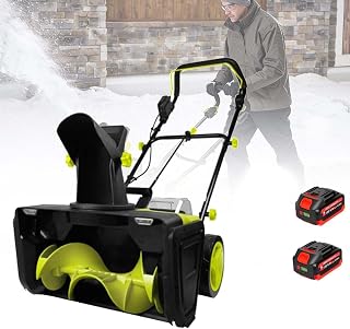 High-Power Snow Thrower, 3500W Electric Cordless Snow Shovel, Combines A Brushless Motor with A 20-inch Clearing Width. Great for Heavy, Wet Snow On Driveways, Pathways, Vehicles.