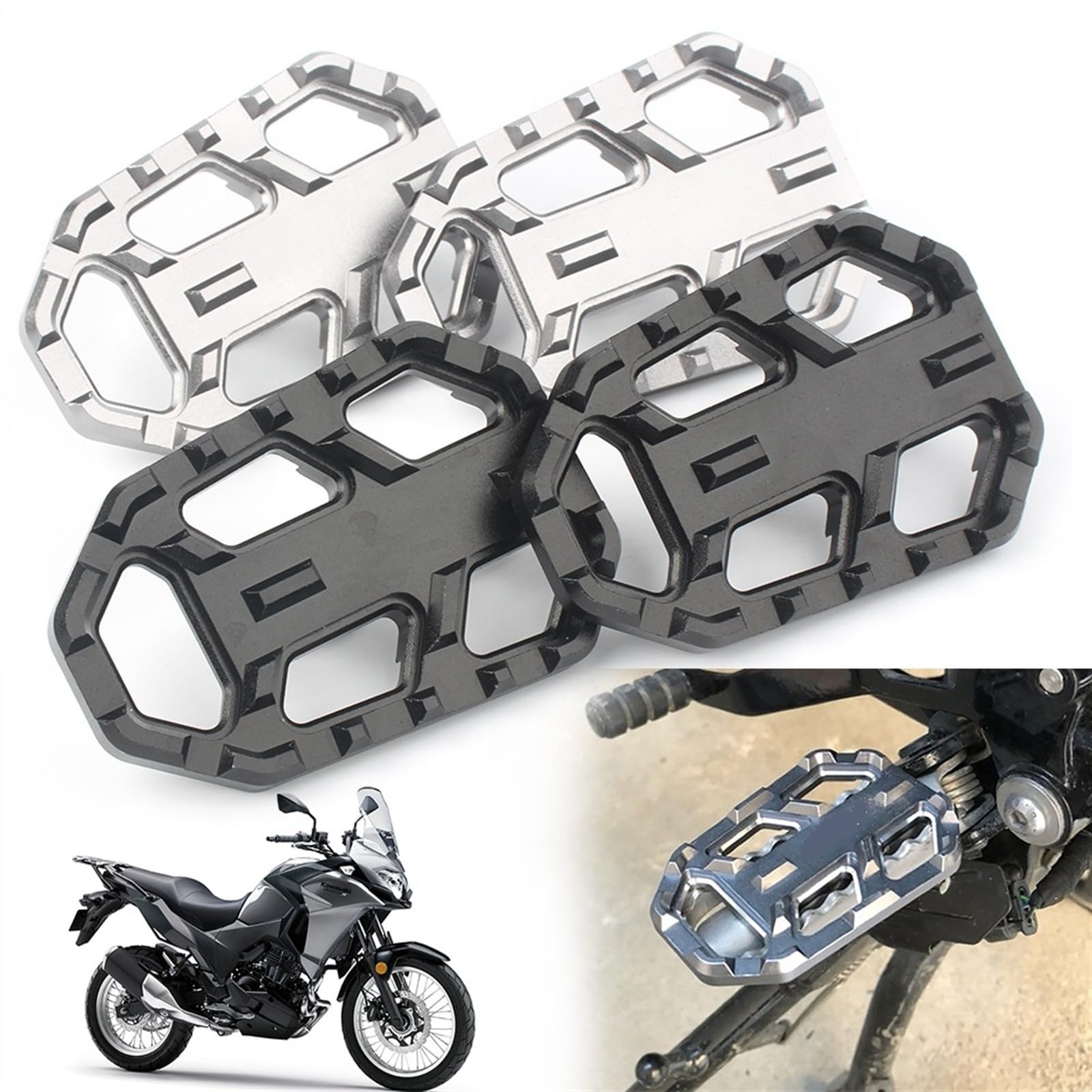 Versys 650 Pedane Larghe In Alluminio CNC Per Kawasaki Versys X300 - 11