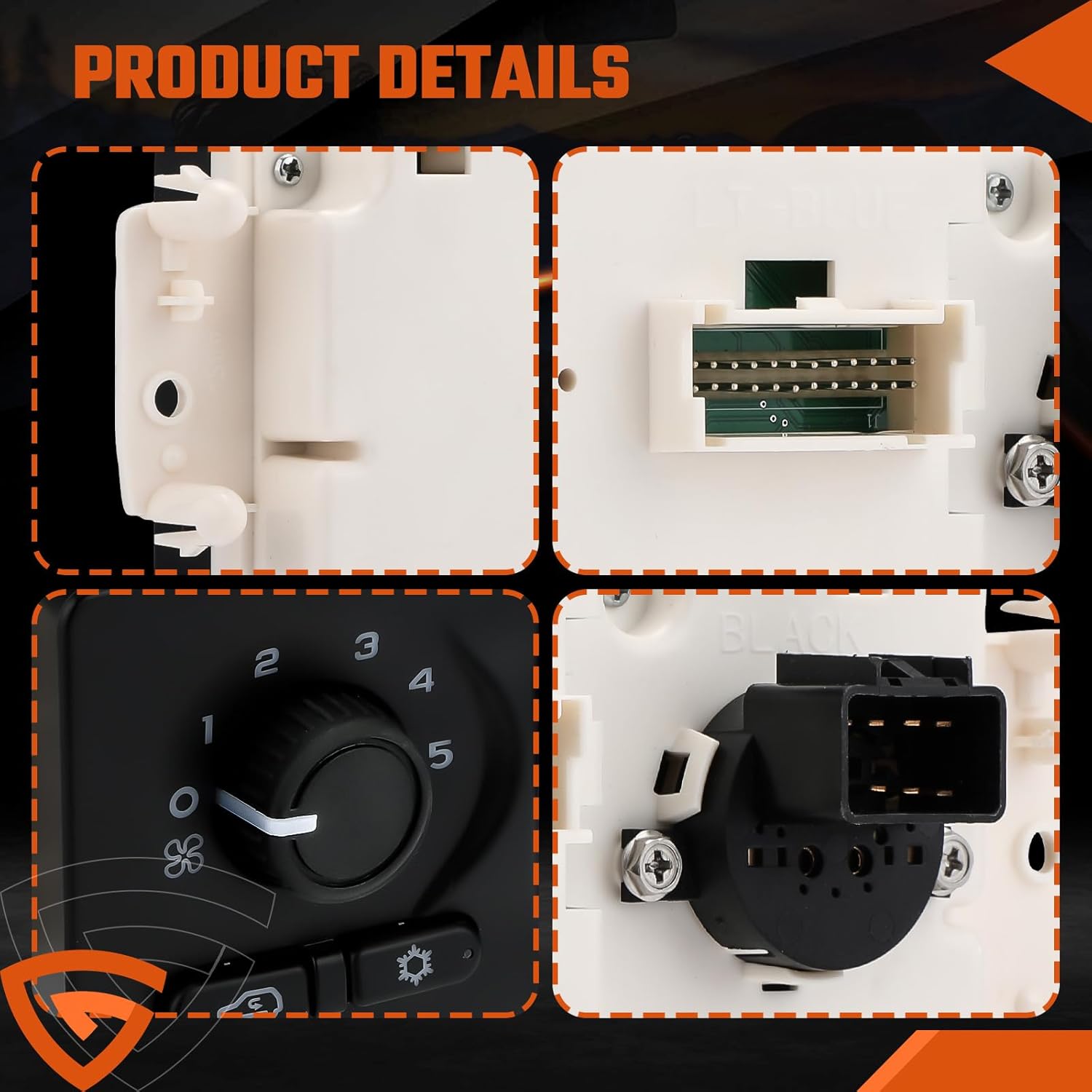 599-210XD Climate Control Module with AC Control Fit for Chevy Silverado Tahoe Suburban Avalanche Trailblazer, Fit for GMC Sierra Yukon Envoy, Fit for Cadillac Escalade-2003-2006