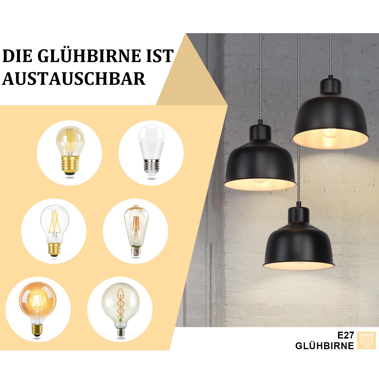 ZMH Vintage Plafondlamp Retro Zwart Plafondlamp E27 lamp aansluiting max. 60 watt, 1-lamp Industriële kroonluchter 160mm ronde metalen kap, perfect voor hal balkon steeg keuken, zonder lamp