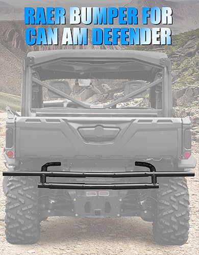 Miniatura 3 de A & UTV PRO Parachoques trasero con luz LED para Can-Am Defender (MAX) HD5 HD7 HD8 HD9 HD10 2016-2025, protector de cepillo de parachoques trasero