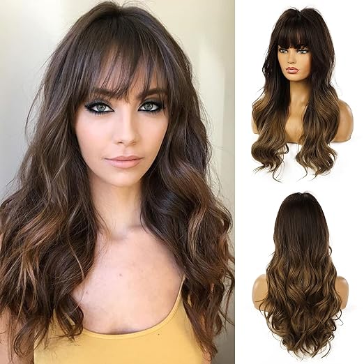 Esmee 24" Long Wig Synthetic Wigs for Women Dark Roots