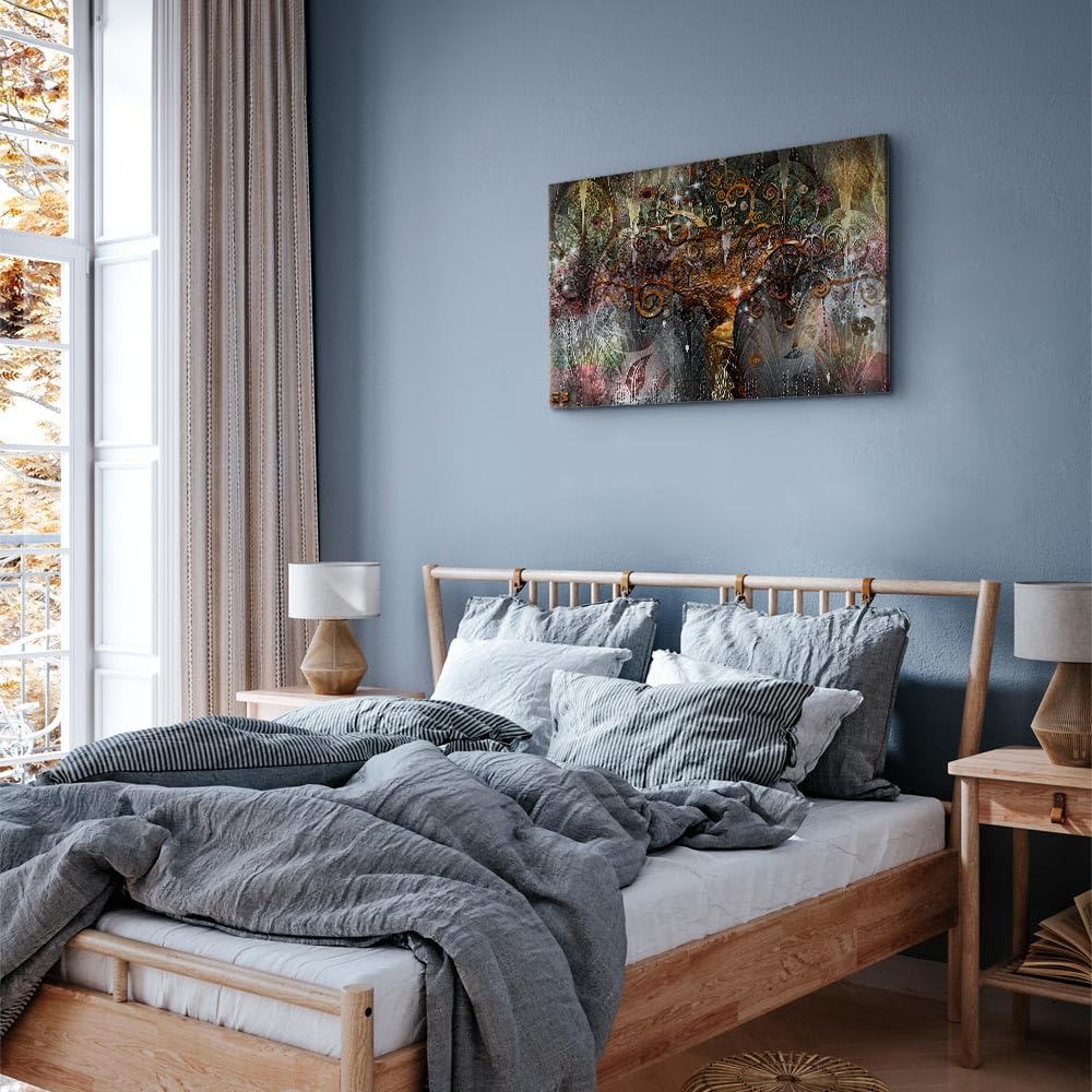 murando Quadro Gustav Klimt 120x80 cm 1 Pezzo Stampa su Tela XXL Quadri Moderni Murale Moderno Grafica Decorazioni da Parete Pittura Immagini Albero Della Vita Riproduzione Famosi l-A-0008-b-b