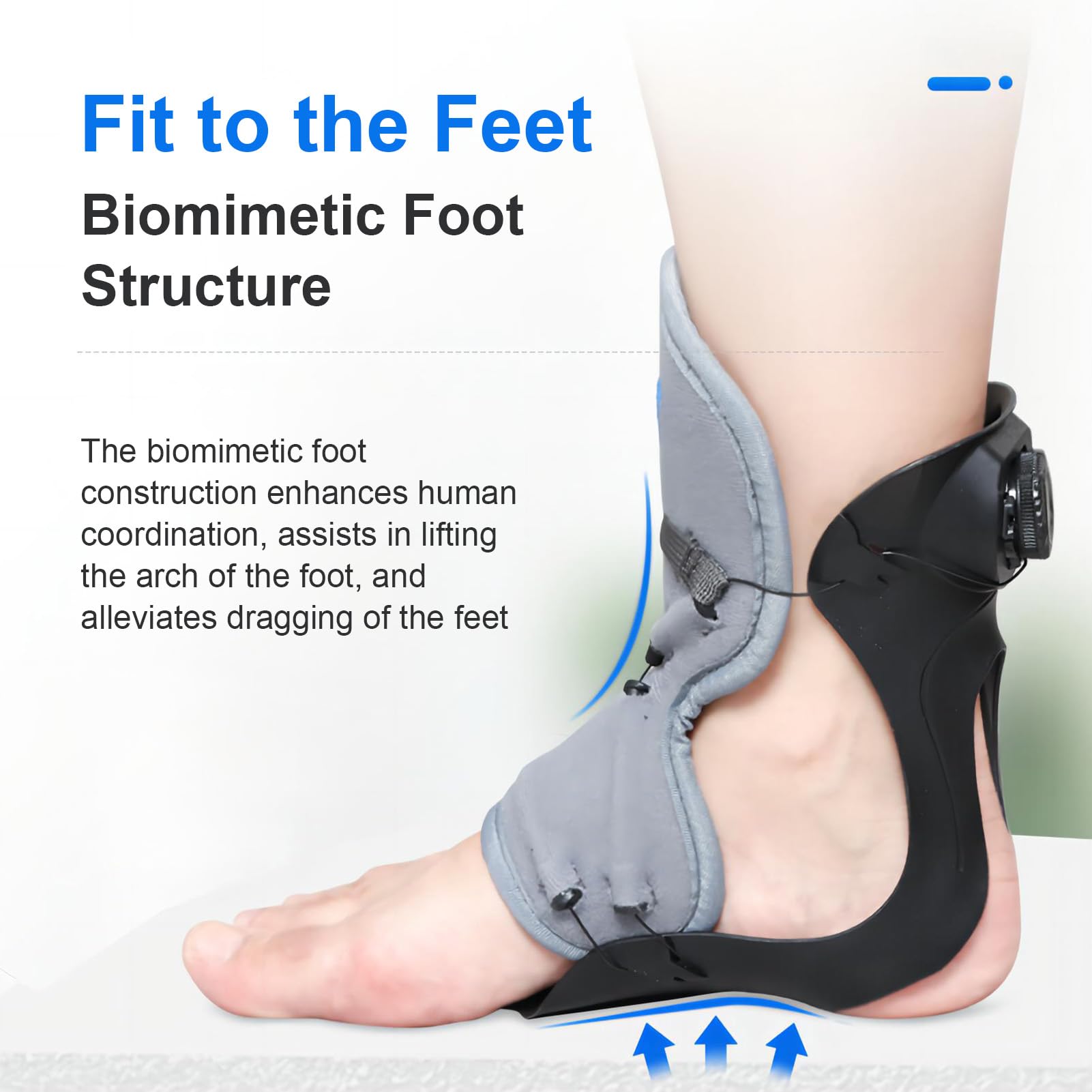 Attelle AFO pour Pied Tombant – Orthèse de Cheville et Pied réglable pour AVC, paralysie nerveuse, hémiplégie – Attelle légère et Confortable pour Usage Quotidien