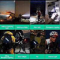 Vista 8 de 6 luces LED superbrillantes para bicicleta de noche, 6400 mAh USB recargable luces de bicicleta luces delanteras y traseras, luz trasera